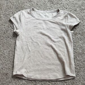 American Eagle Outfitters Cream Ribbed Top